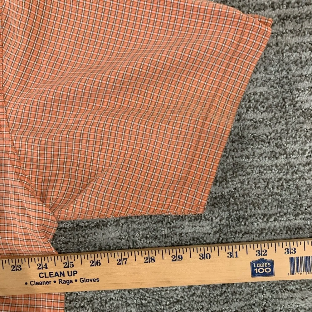 The North Face‎ Shirt Mens XL Orange Short Sleeve Performance Stretch Button